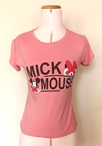 Polo palo rosa de algodón Mickey